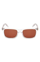 GUESS 55mm Rectangular Sunglasses in Crystal /Brown at Nordstrom