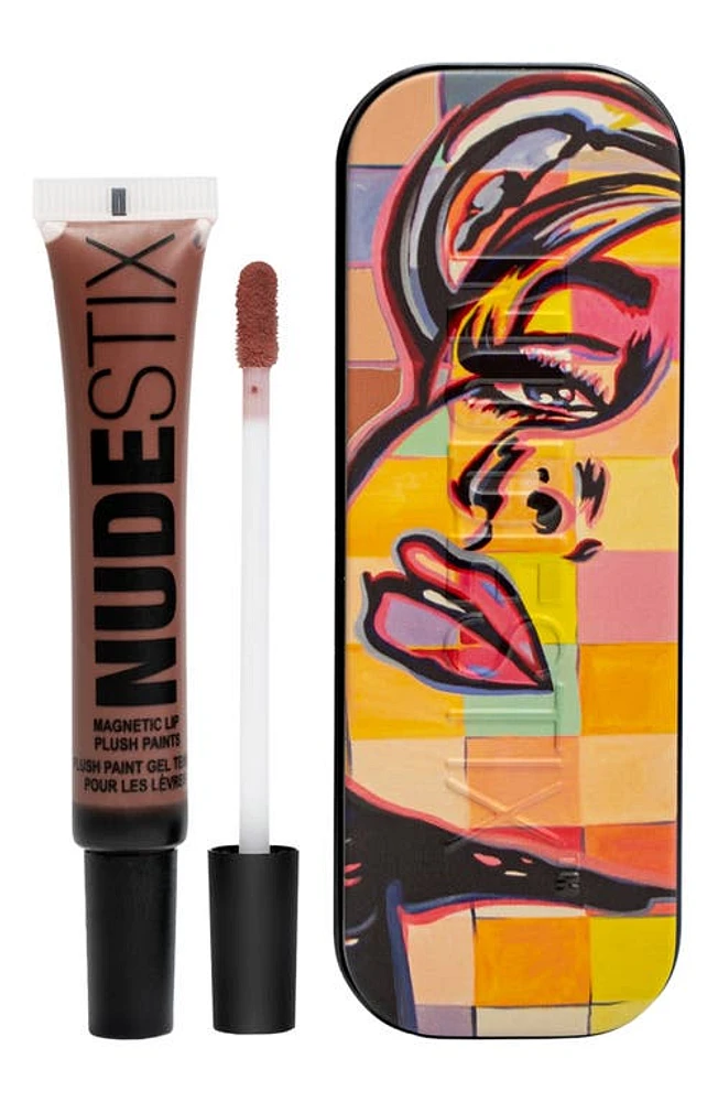 NUDESTIX Magnetic Lip Plush Paints Lip Color in Tahiti Hottie at Nordstrom