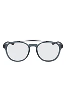 Nike Kismet 54mm Round Blue Light Blocking Glasses in Matte Cool Grey/Blue Light at Nordstrom