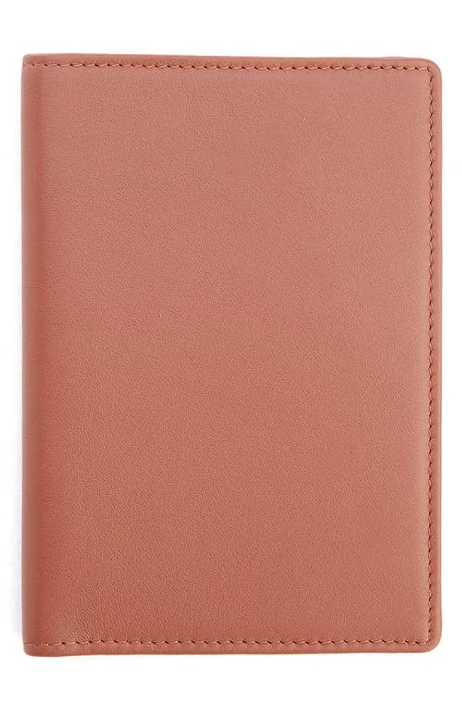 ROYCE New York Leather Vaccine Card & Passport Holder in Tan at Nordstrom