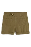 vineyard vines Linen & Cotton Blend Cuff Patch Pocket Shorts at Nordstrom,