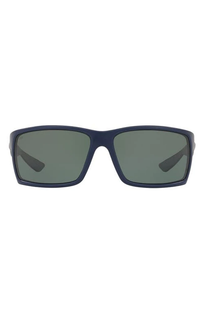 Costa Del Mar 64mm Polarized Rectangle Sunglasses in Blue at Nordstrom