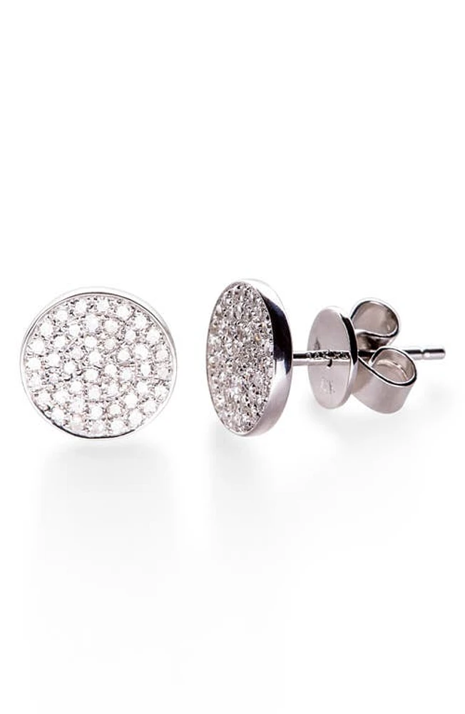 EF Collection Diamond Disc Stud Earrings in Gold/Diamond at Nordstrom