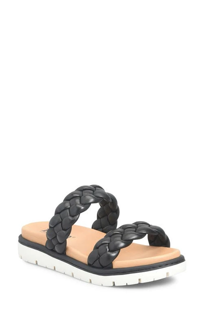 Børn Freesia Braided Slide Sandal in Black at Nordstrom, Size 6