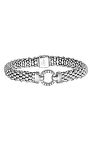 LAGOS Enso Circle Game Diamond Caviar Rope Bracelet in Silver at Nordstrom