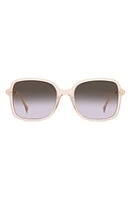 Carolina Herrera 55mm Square Sunglasses in Beige/Brown Violet at Nordstrom