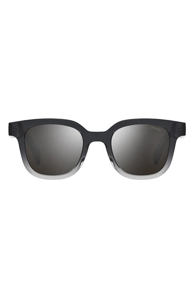 levi's 47mm Mirrored Rectangular Sunglasses in Grey/Silver at Nordstrom