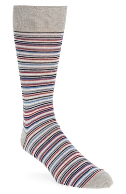 Nordstrom Multistripe Dress Socks in Blue -Red Multi at Nordstrom, Size Regular