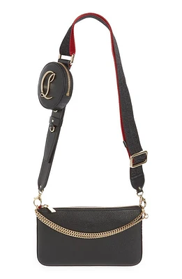 Christian Louboutin Loubila Hybrid Pouch Crossbody in Black/Loubi/Black at Nordstrom