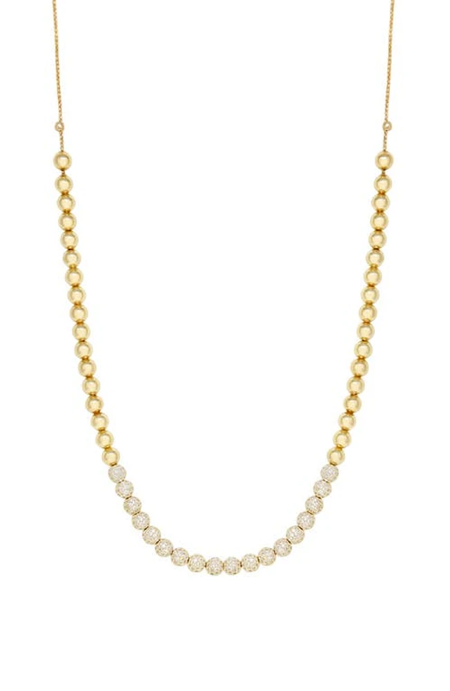 Ettika Show Yourself Pavé Bead Necklace in Gold at Nordstrom