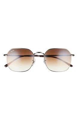 Ray-Ban 55mm Gradient Geometric Sunglasses in Gunmetal at Nordstrom