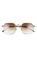 Ray-Ban 55mm Gradient Geometric Sunglasses in Gunmetal at Nordstrom