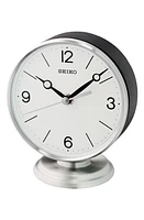 Seiko Hutton Table Clock in Black And Silver at Nordstrom