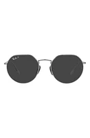 Ray-Ban 53mm Irregular Polarized Sunglasses in Silver at Nordstrom