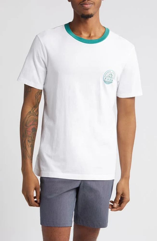 Original Penguin Logo Ringer T-Shirt Bright White at Nordstrom,