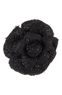 Tasha Flower Rosette Barrette in Black at Nordstrom