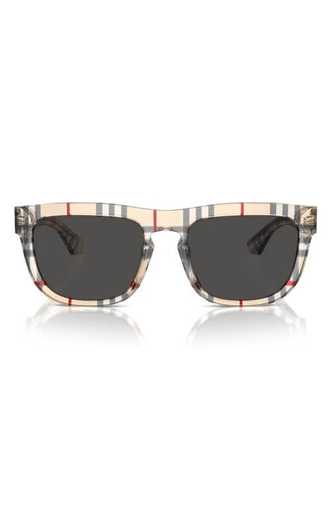 burberry 56mm Square Sunglasses in Rubber Gunmetal at Nordstrom