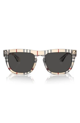 burberry 56mm Square Sunglasses in Rubber Gunmetal at Nordstrom