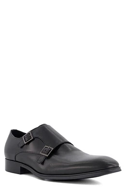 Dune London Situation Double Monk Strap Shoe Black at Nordstrom,