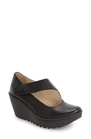 Fly London 'Yasi' Wedge Pump in Black Leather at Nordstrom, Size 6.5-7Us