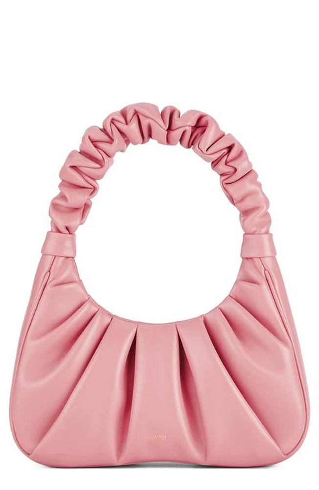 JW PEI Gabbi Ruched Faux Leather Hobo Bag in Coral Almond at Nordstrom