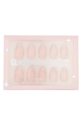 GLAMNETIC Short Almond Press-On Nails Set in Whipped at Nordstrom