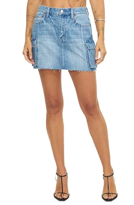 Pistola Rhea Raw Hem Cargo Denim Miniskirt Heat at Nordstrom,