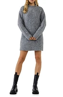 English Factory Cozy Crewneck Long Sleeve Sweater Dress in Heather Grey at Nordstrom, Size X-Small