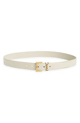 Saint Laurent Laque YSL Monogram Leather Belt at Nordstrom,