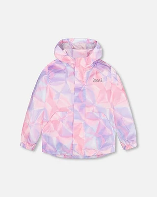 Deux Par Deux Girl's Packable Windbreaker Printed Foil Pastel at Nordstrom