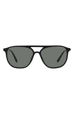 Armani Exchange 56mm Pilot Sunglasses in Black at Nordstrom