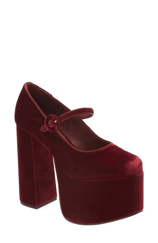 Cult Gaia Angelou Mary Jane Platform Pump in Maroon Peak at Nordstrom, Size 8Us