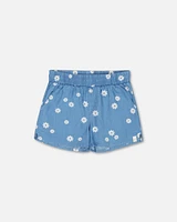 Deux Par Deux Girl's Floral Chambray Short at Nordstrom