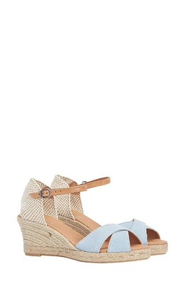 Barbour Falmouth Espadrille Wedge Sandal Blue Mist at Nordstrom,