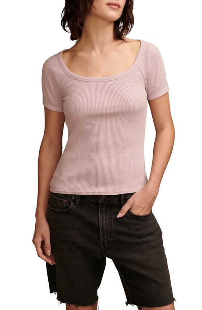 Lucky Brand Rib Scoop Neck T-Shirt at Nordstrom,