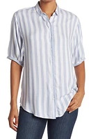 beachlunchlounge Better Late Short Sleeve Shirt at Nordstrom,