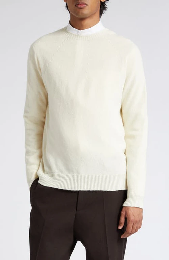 Jil Sander Seamless Virgin Wool & Cashmere Sweater in Eggshell at Nordstrom, Size 38 Us