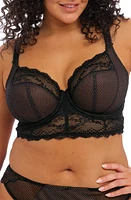 Elomi Charley Longline Full Figure Underwire Bra Black at Nordstrom,