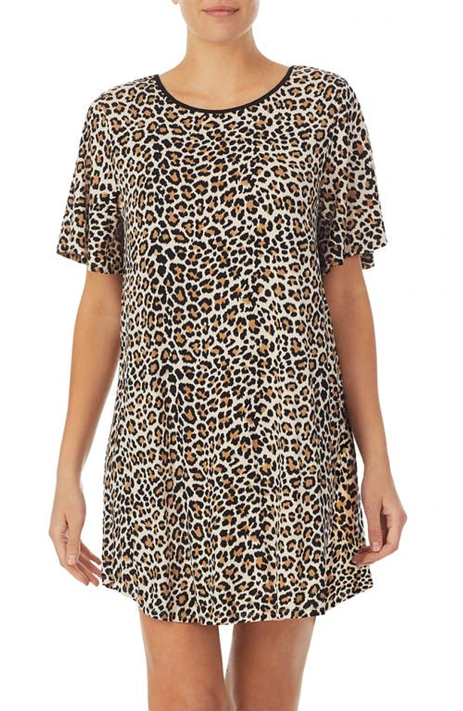 Kate Spade New York Animal Print sleep shirt Brown at Nordstrom,