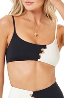 LSPACE Solstice Cutout Colorblock Bikini Top at Nordstrom,