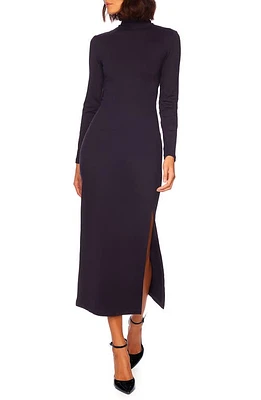 Susana Monaco Long Sleeve Turtleneck Slit Midi Dress at Nordstrom,