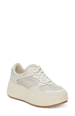 Dolce Vita Daisha Platform Sneaker White Perforated Leather at Nordstrom,