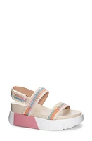 Chinese Laundry Egan Crochet Platform Slingback Sandal Pink Multi at Nordstrom,