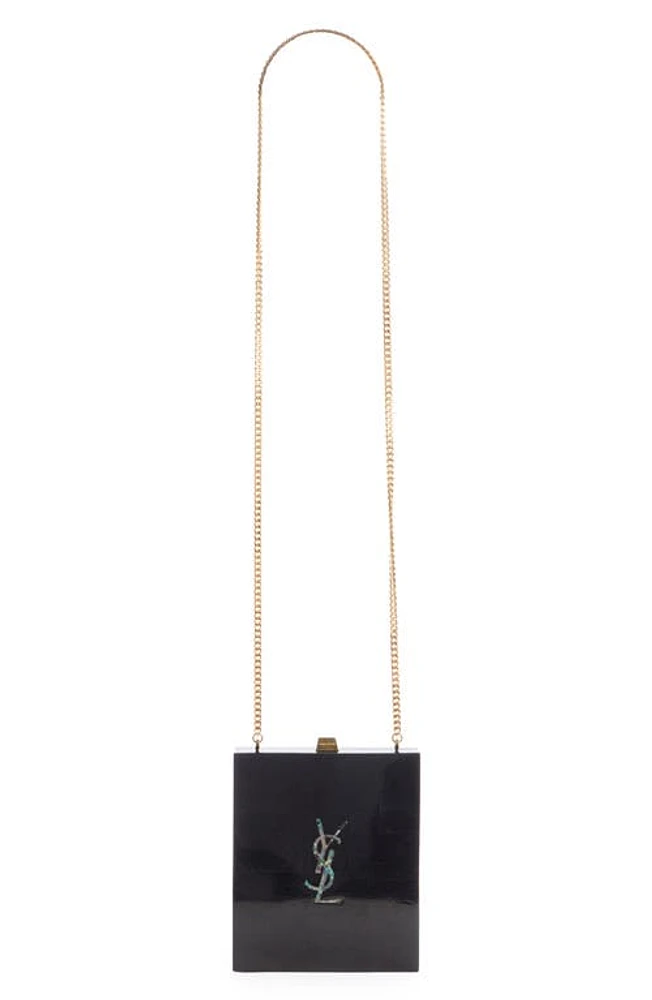 Saint Laurent Tuxedo Box Bag in Nero//Oro at Nordstrom