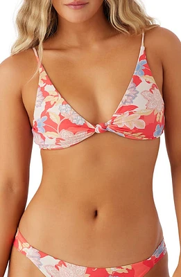 O'Neill Antayla Floral Pismo Bikini Top Bittersweet at