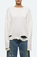 Helmut Lang Distressed Oversize Sweater at Nordstrom,