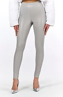 Naked Wardrobe All Faux U High Waist Leather Leggings at Nordstrom,