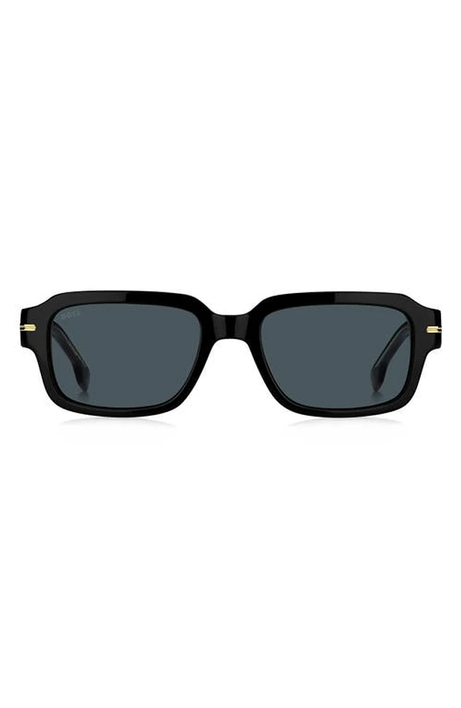 BOSS 53mm Rectangular Sunglasses in Black at Nordstrom