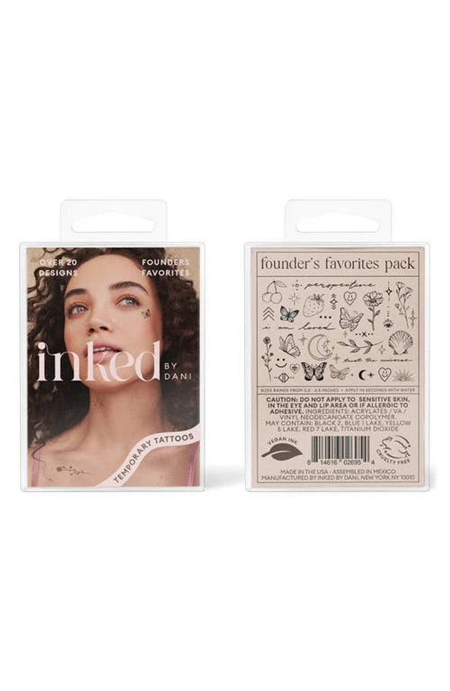 INKED by Dani Founder's Favorite Temporary Tattoos in Black at Nordstrom