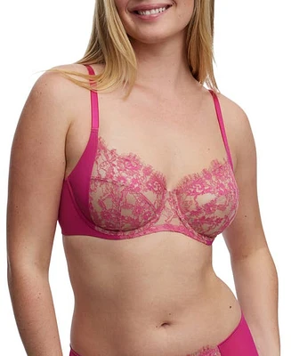 Skarlett Blue Entice Lace Full Coverage Underwire Bra in Goji/terracotta at Nordstrom